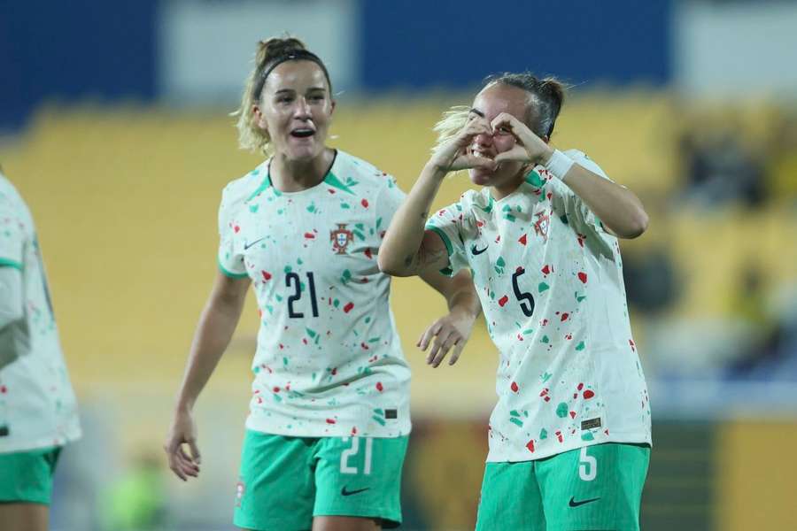Joana Marchão célèbre un but du Portugal