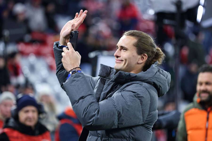 Alexander Zverevs beim Bayern-Spiel gegen Leipzig.