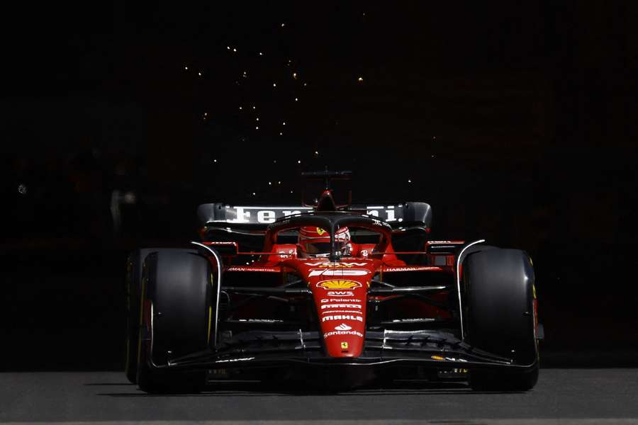 Ferrari's Carlos Sainz Jr during practice in Monaco