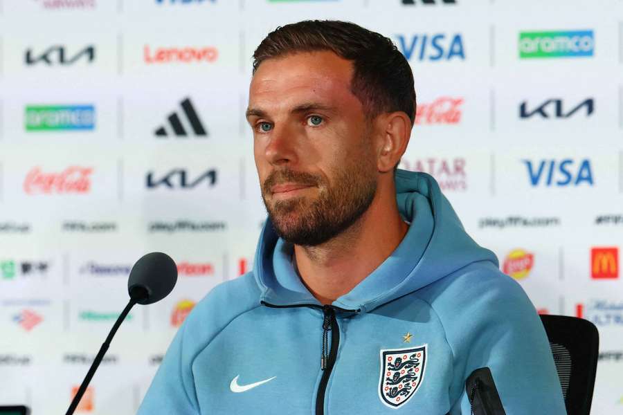 Jordan Henderson en conférence de presse.