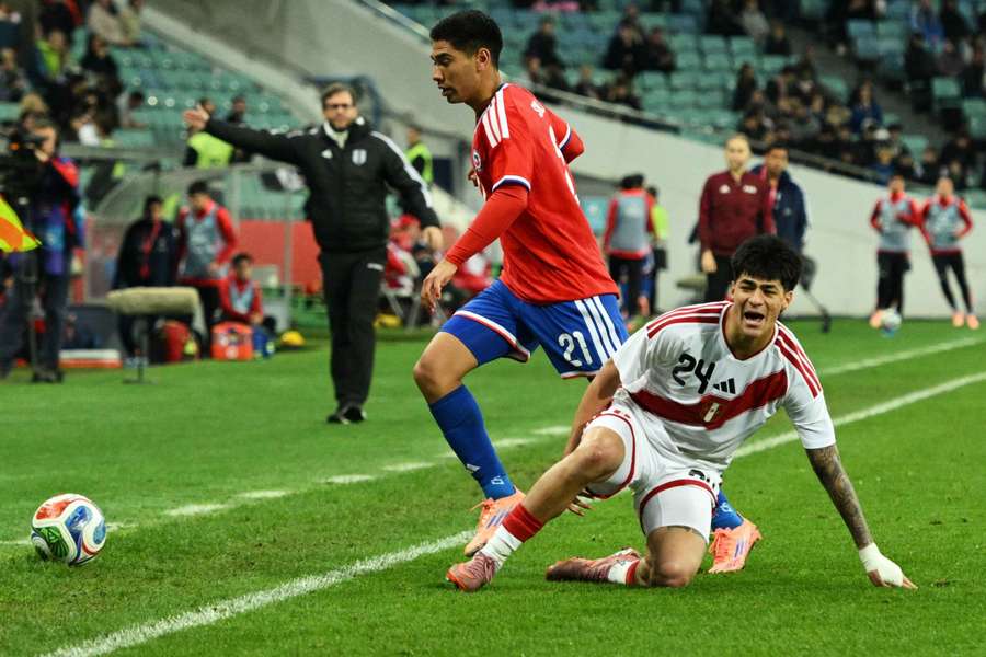 Perú, en la derrota ante Chile Perú, en la derrota ante Chile