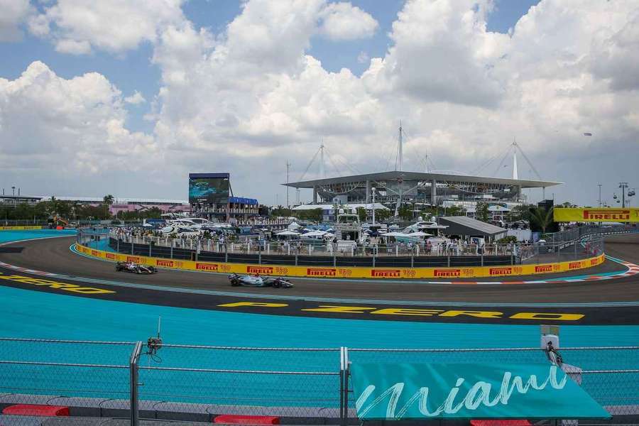 A general view of the Miami Grand Prix circuit