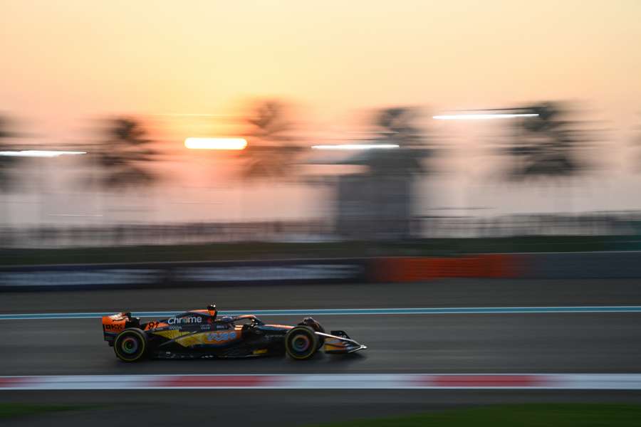 McLaren's Oscar Piastri drives during the second practice session for the Abu Dhabi Formula 1 Grand Prix