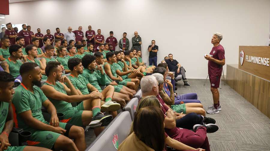Renato Gaúcho em seu primeiro dia no Fluminense