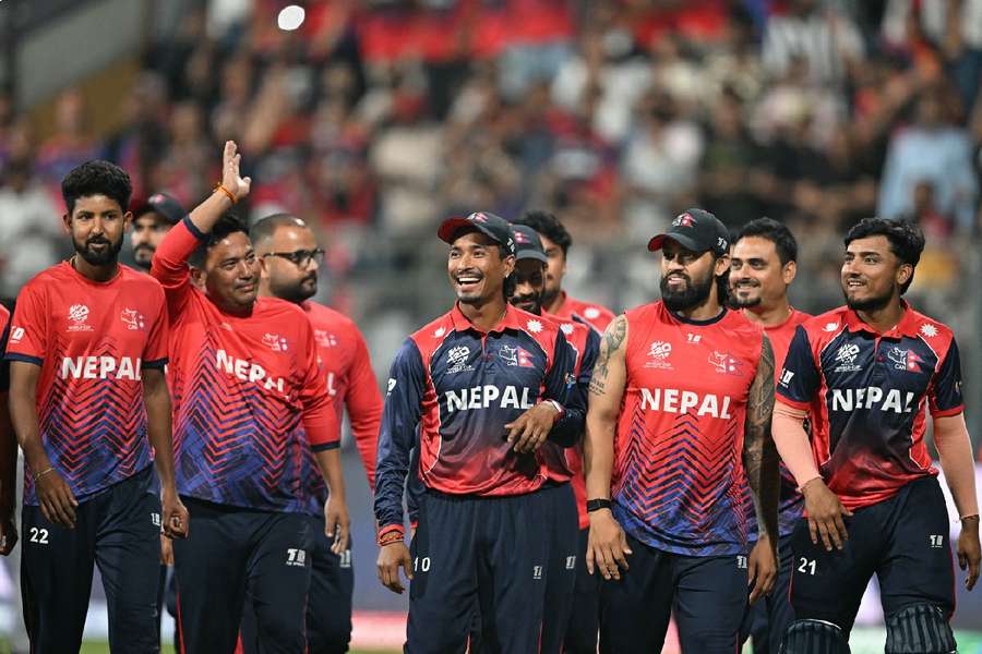 Nepal celebrate ending their T20 campaign with victory