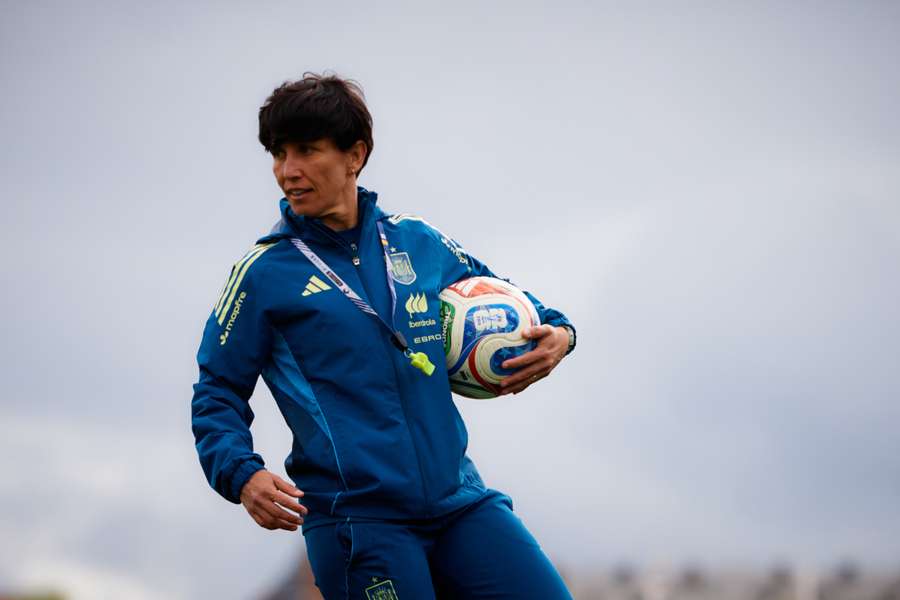 Sonia Bermúdez, en un entrenamiento de la Roja