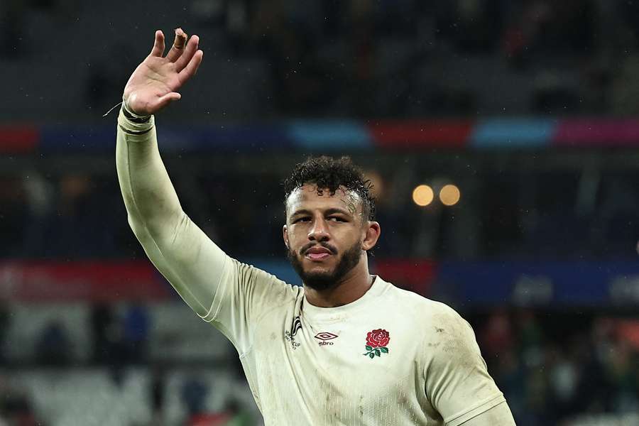 Lawes waves to the crowd after England's loss to South Africa