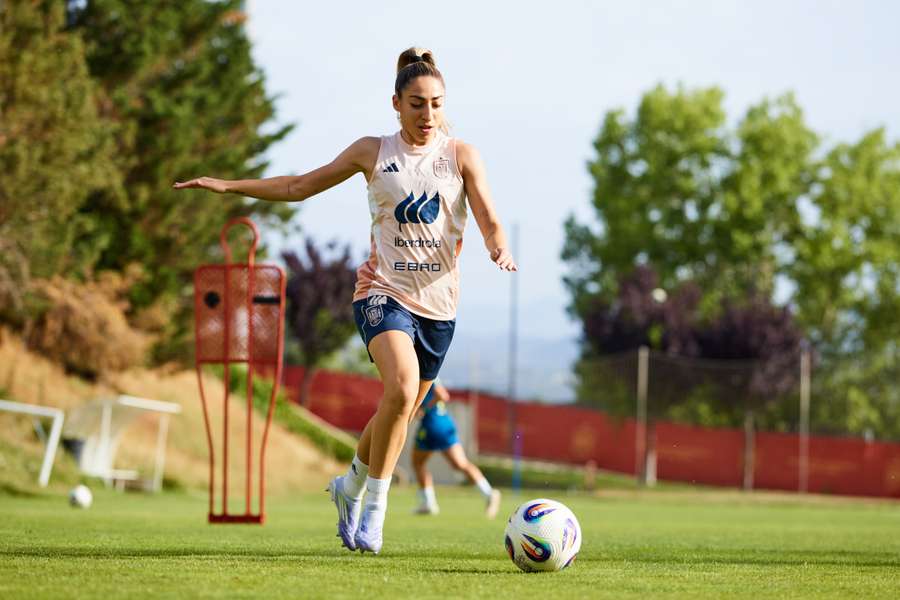 Olga Carmona, en un entrenamiento.