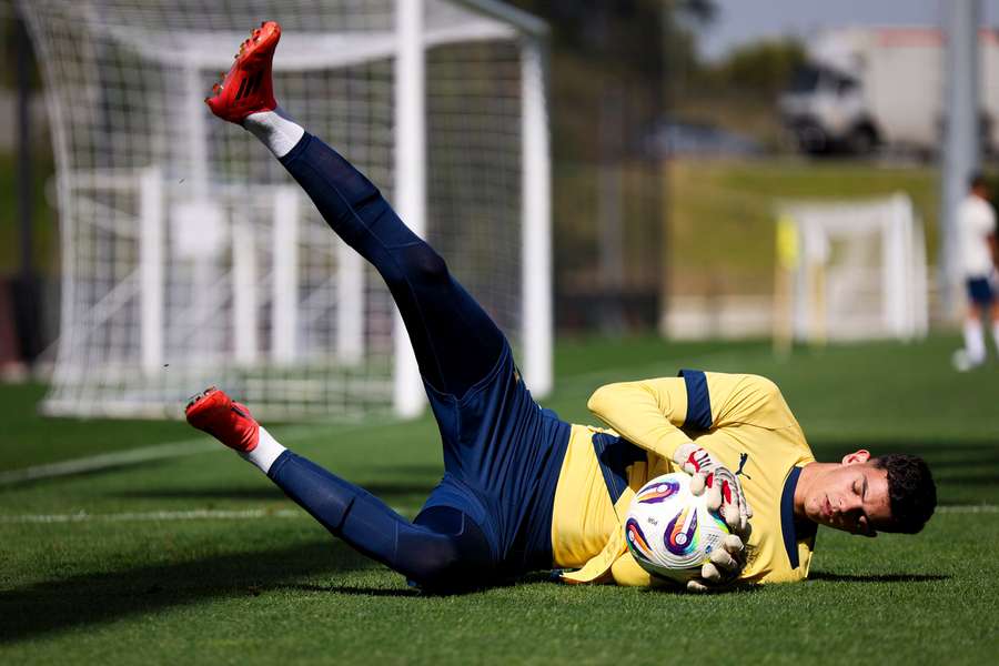 João Carvalho no treino de Portugal João Carvalho no treino de Portugal