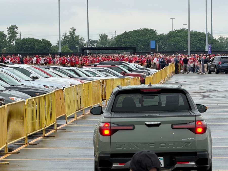 Um dos estacionamentos do MetLife Stadium