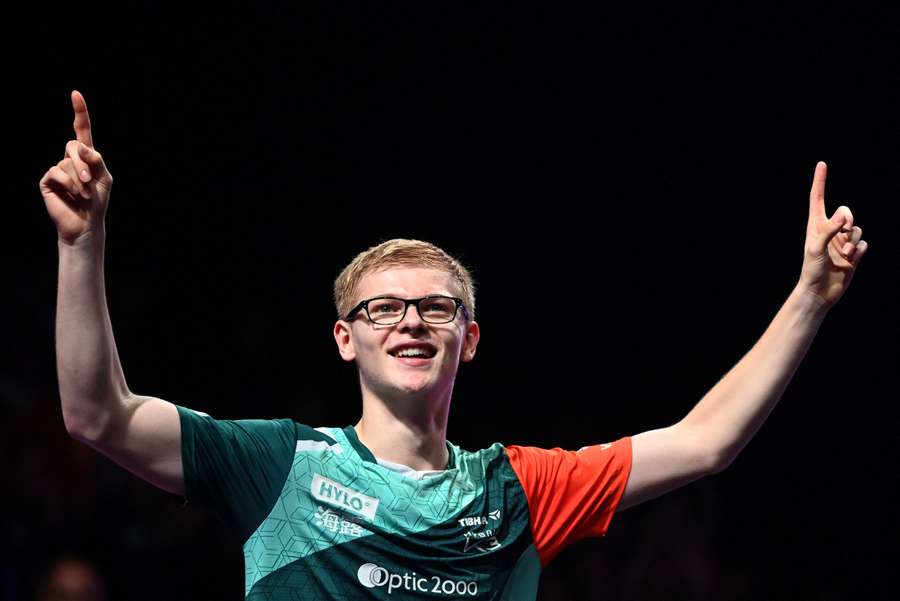 Félix Lebrun au WTT Champions de Montpellier en octobre 2024.