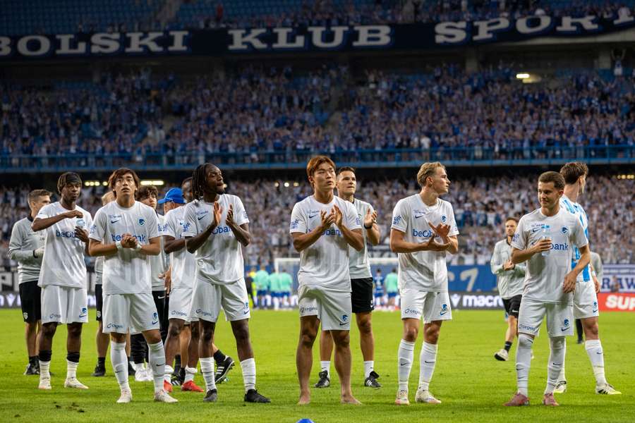 Genk scored five times in a commanding first leg win away to Poland.