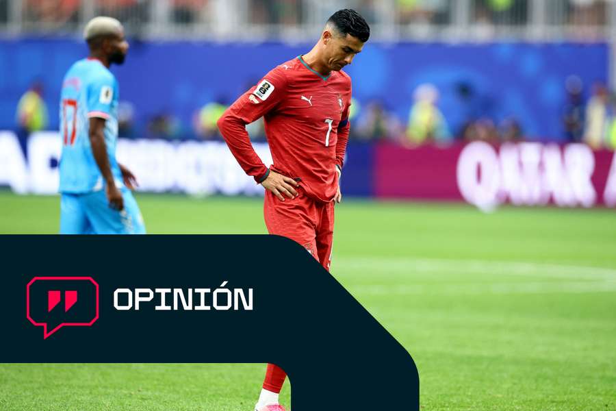 Cristiano Ronaldo al final del Portugal-Congo