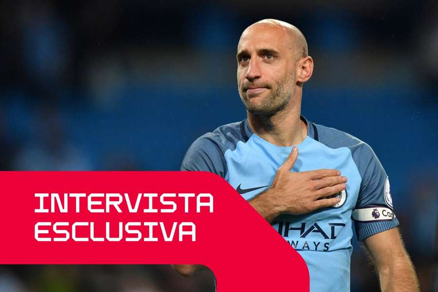 Pablo Zabaleta con la maglia del City