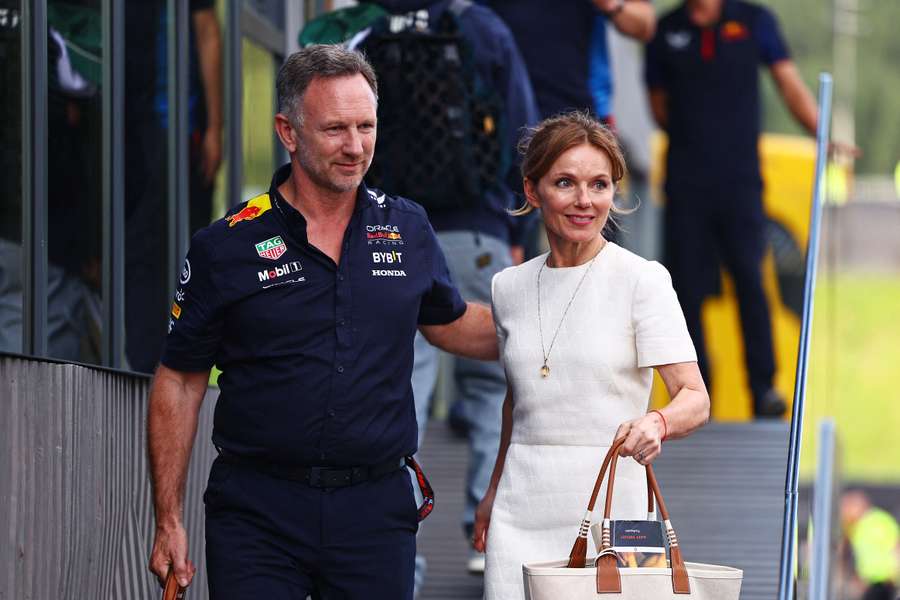 Christian Horner con la moglie Geri Halliwell