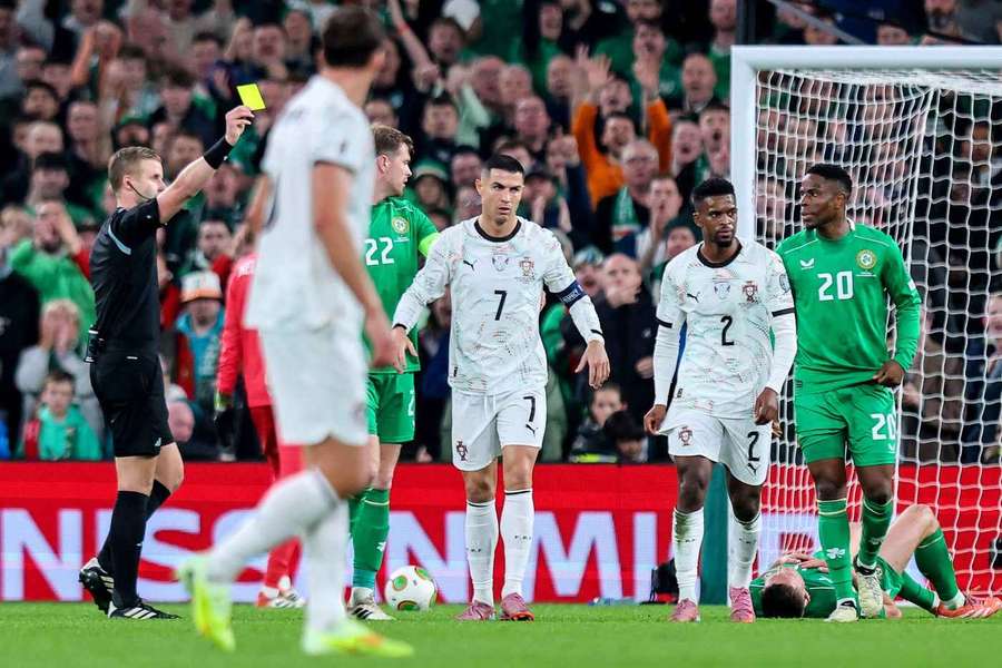 Cristiano Ronaldo foi expulso aos 61 minutos