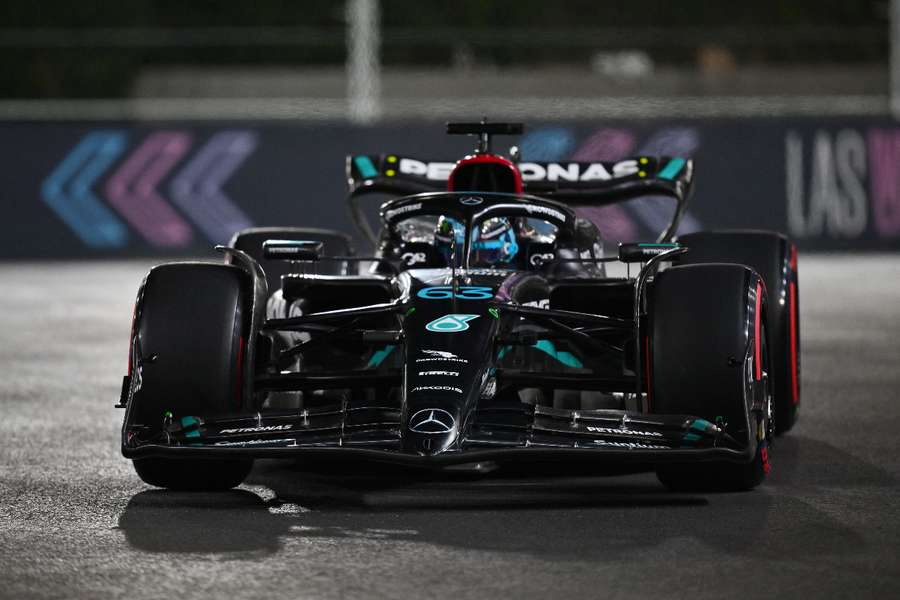 Mercedes' British driver George Russell was fastest in the third free practice session for the Las Vegas Formula 1 Grand Prix
