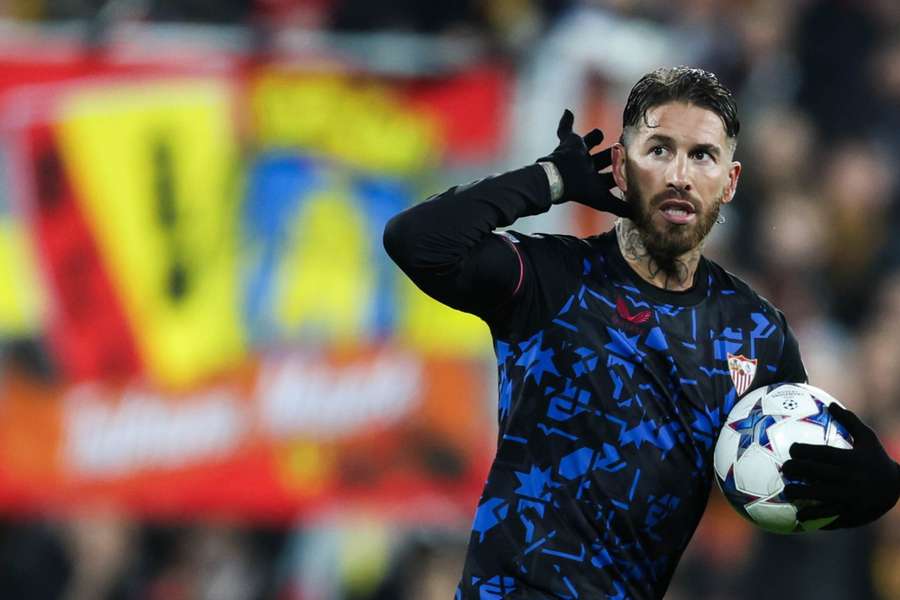 Sergio Ramos, dopo il gol del Siviglia nel pareggio per 1-1 con il Lens