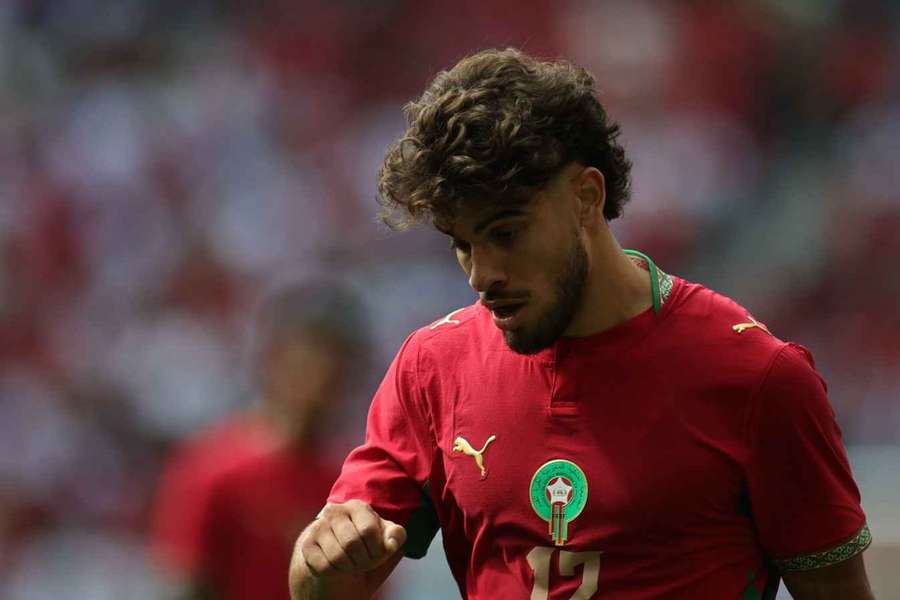 Abde Ezzalzouli in action for Morocco