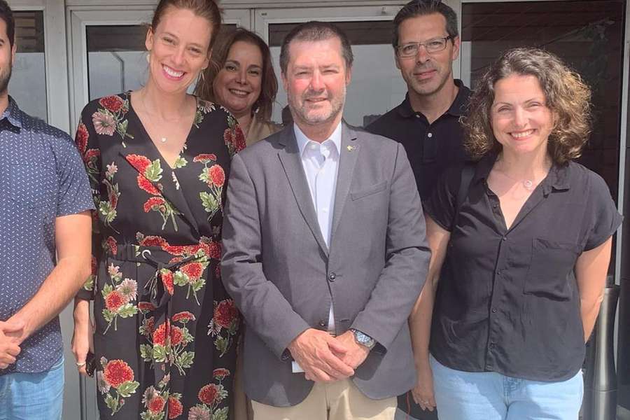 João Paulo Rocha, ao centro, antigo presidente da federação de ginástica