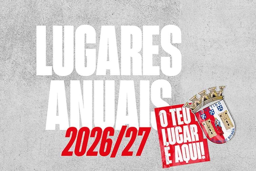 Lugares anuais do SC Braga mantêm-se aos preços da época passada Lugares anuais do SC Braga mantêm-se aos preços da época passada