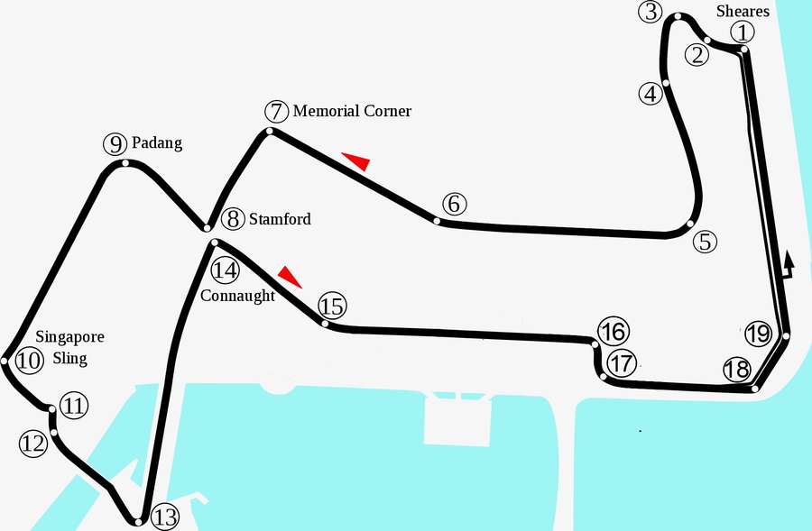 Marina Bay Street Circuit Layout 2023