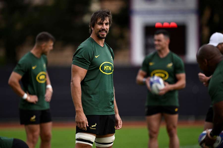 Eben Etzebeth during a training sessions this week