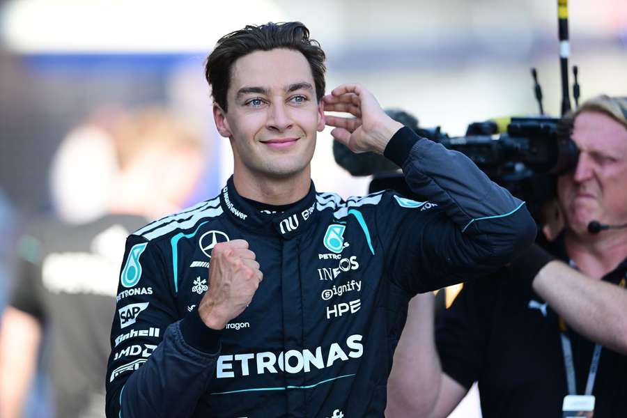 George Russel jubelt in Spielberg über Pole