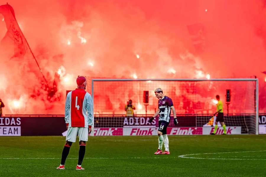The game between Ajax and AZ started as one big birthday party