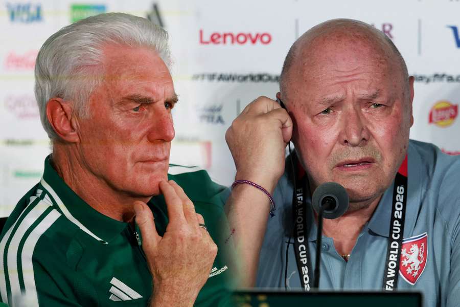 Hugo Broos (vlevo) a Miroslav Koubek. Který zkušený lodivod ve vzájemné bitvě uspěje? Hugo Broos (vlevo) a Miroslav Koubek. Který zkušený lodivod ve vzájemné bitvě uspěje?