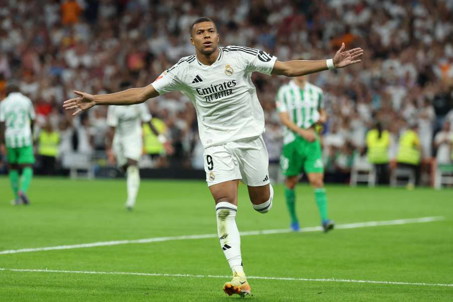 Mbappé marcou os seus dois primeiros golos na LaLiga