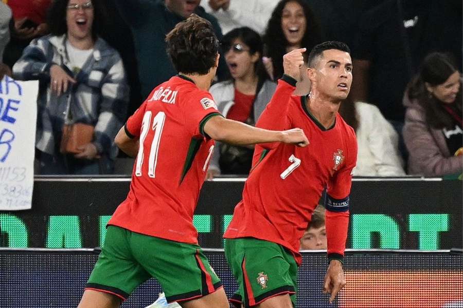 Cristiano Ronaldo fez o gol da vitória de Portugal sobre a Escócia