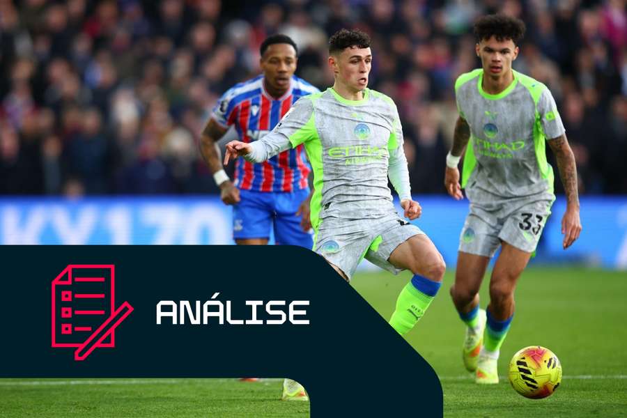 Phil Foden durante um jogo frente ao Crystal Palace Phil Foden durante um jogo frente ao Crystal Palace