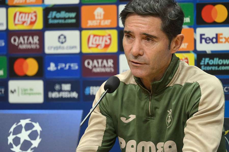 Marcelino, durante la rueda de prensa previa al duelo ante el Copenhague Marcelino, durante la rueda de prensa previa al duelo ante el Copenhague