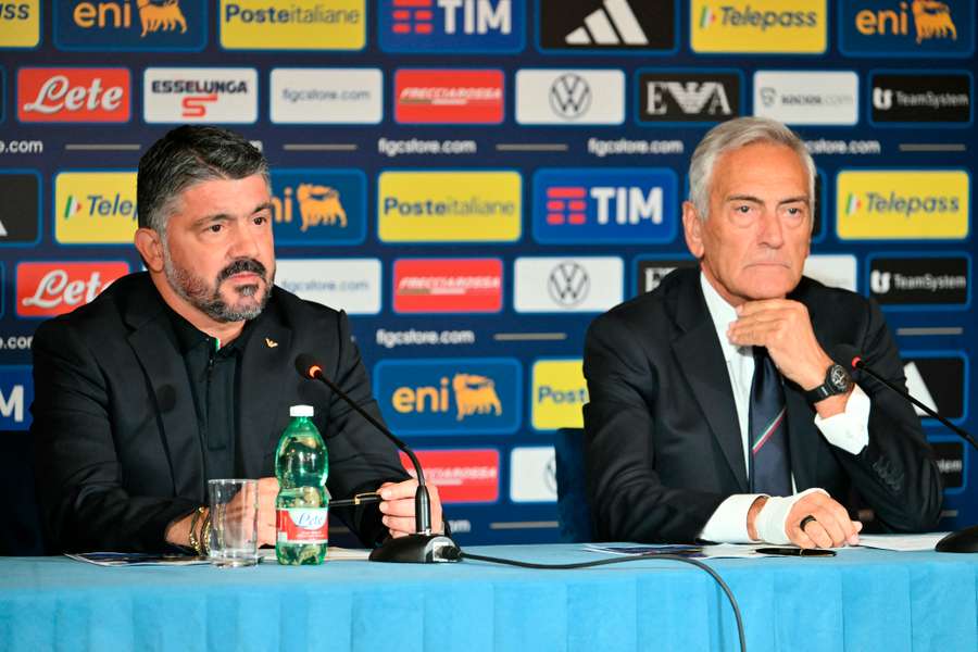 Gravina e Gattuso in conferenza stampa