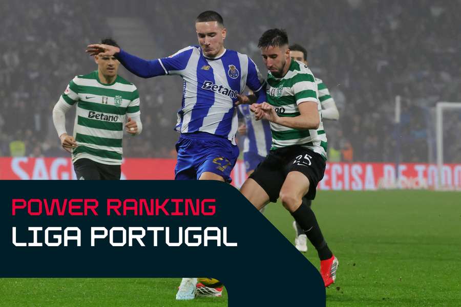 Gonçalo Inácio e Deniz Gül disputam uma bola