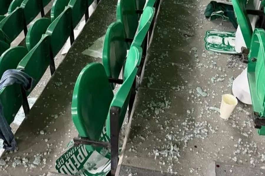 Estragos provocados no Estádio José Alvalade