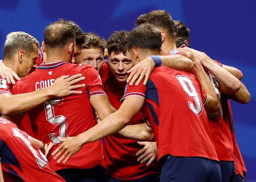 Czechia celebrate their goal Czechia celebrate their goal