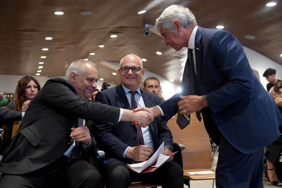 Il ministro Abodi con il prefetto e il sindaco di Roma