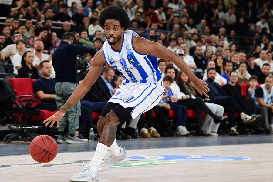 Jerrick Harding podczas meczu BKT EuroCup pomiędzy Turk Telekom Ankara a Maximą Romą w hali Ankara Arena w Ankarze, Turcja, 6 października 2026 r. Jerrick Harding podczas meczu BKT EuroCup pomiędzy Turk Telekom Ankara a Maximą Romą w hali Ankara Arena w Ankarze, Turcja, 6 października 2026 r.