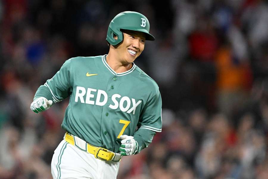 Boston Red Sox Masataka Yoshida reacts after hitting a walk-off (2026)