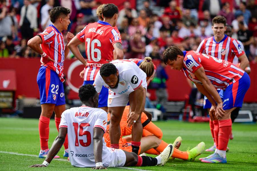 Akor Adams, ante el Atlético de Madrid