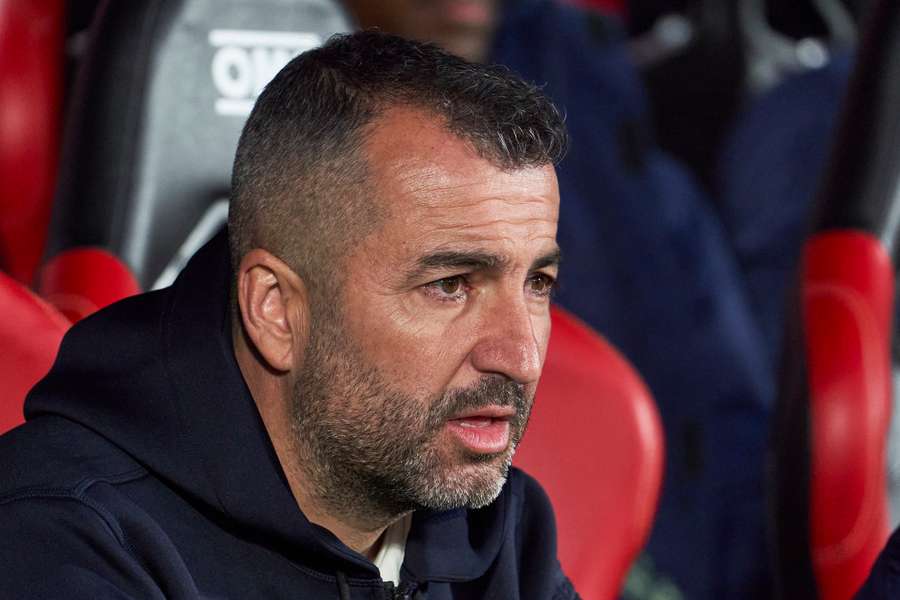 Diego Martínez, en el partido de Las Palmas en Mallorca.