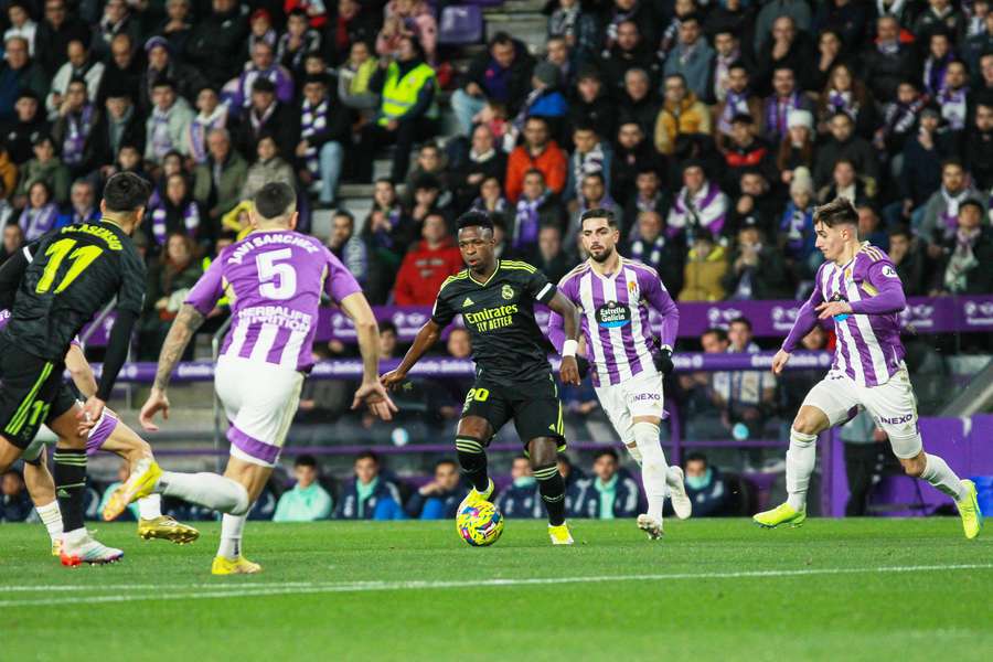 Vinicius, en ese partido ante el Pucela.