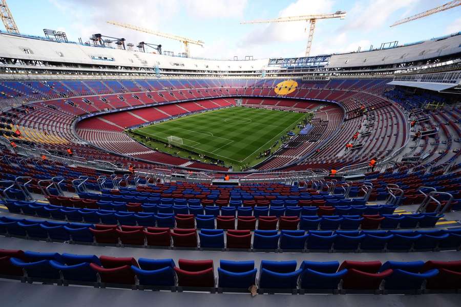 Barcelona's Estadio Camp Nou. Barcelona's Estadio Camp Nou.