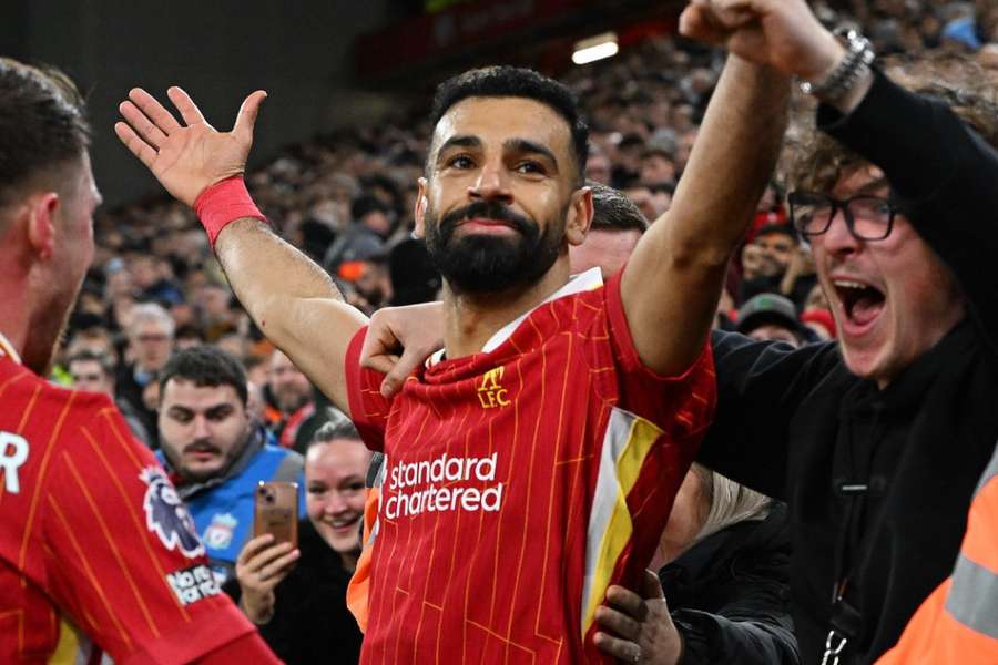 Salah garantiu a vitória dos Reds sobre o Manchester City com um gol e uma assistência