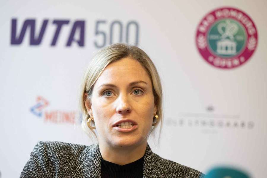 Angelique Kerber bei einer Pressekonferenz im Rahmen des WTA-500ers in Bad Homburg