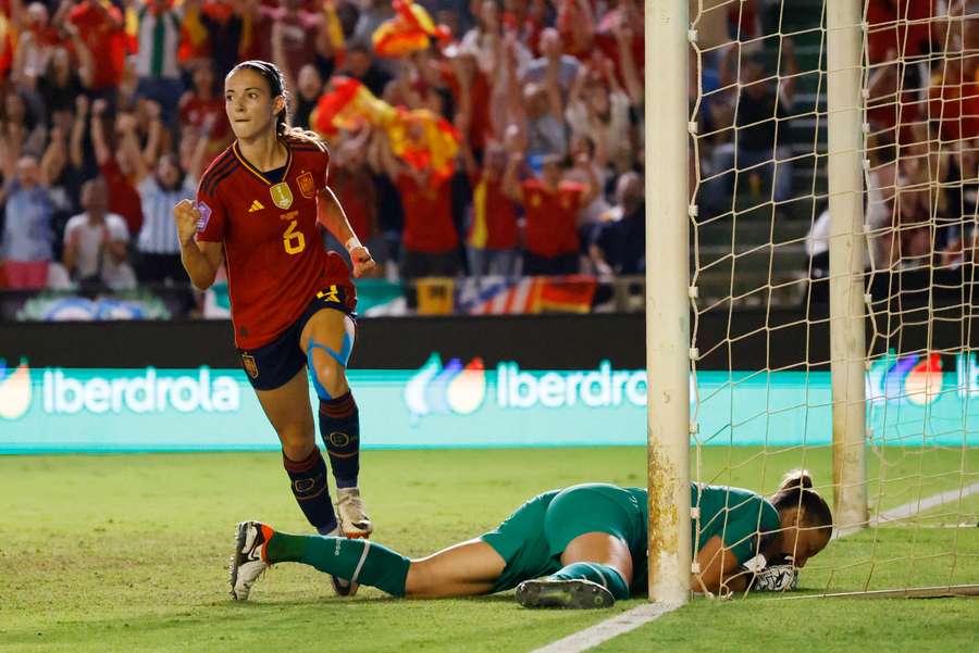 Bonmati celebrates her goal