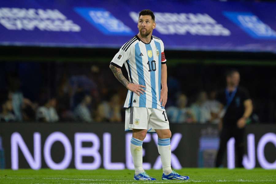 WM-Quali: Ein enttäuschter Lionel Messi nach der Niederlage gegen Uruguay