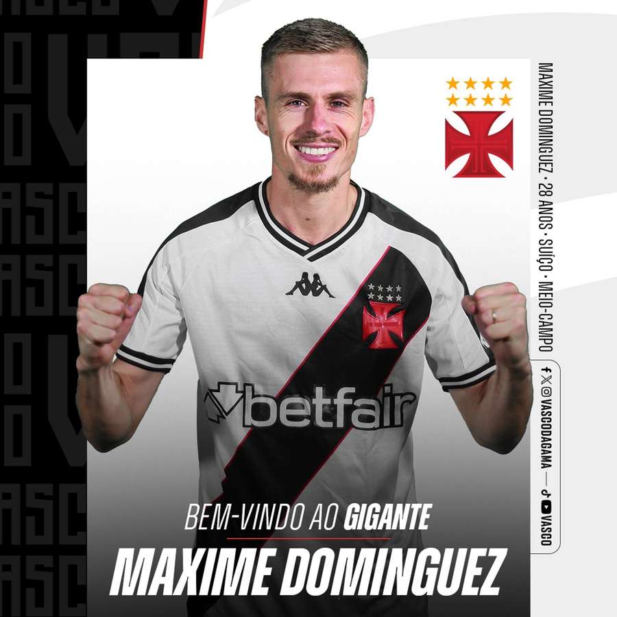 Dominguez é o novo reforço do Vasco